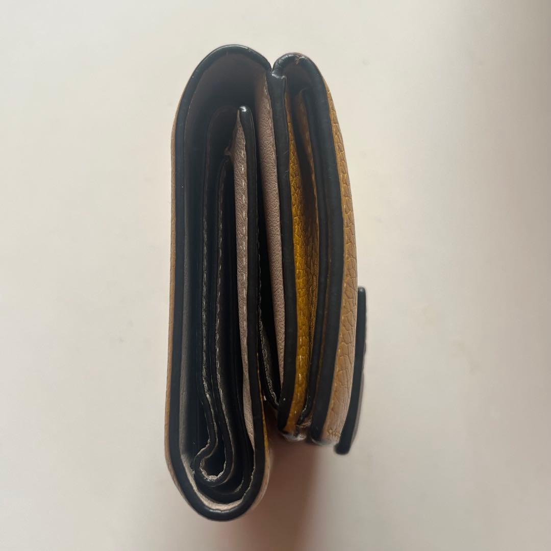 美品❁⃘LOEWE(ロエベ)トライフォールドウォレット三つ折り財布❁⃘イエロー系