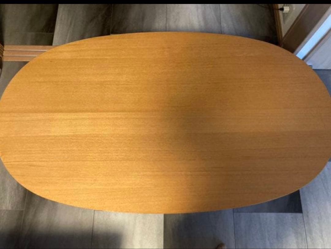 無印良品　楕円こたつ　タモ材　フラットヒーター