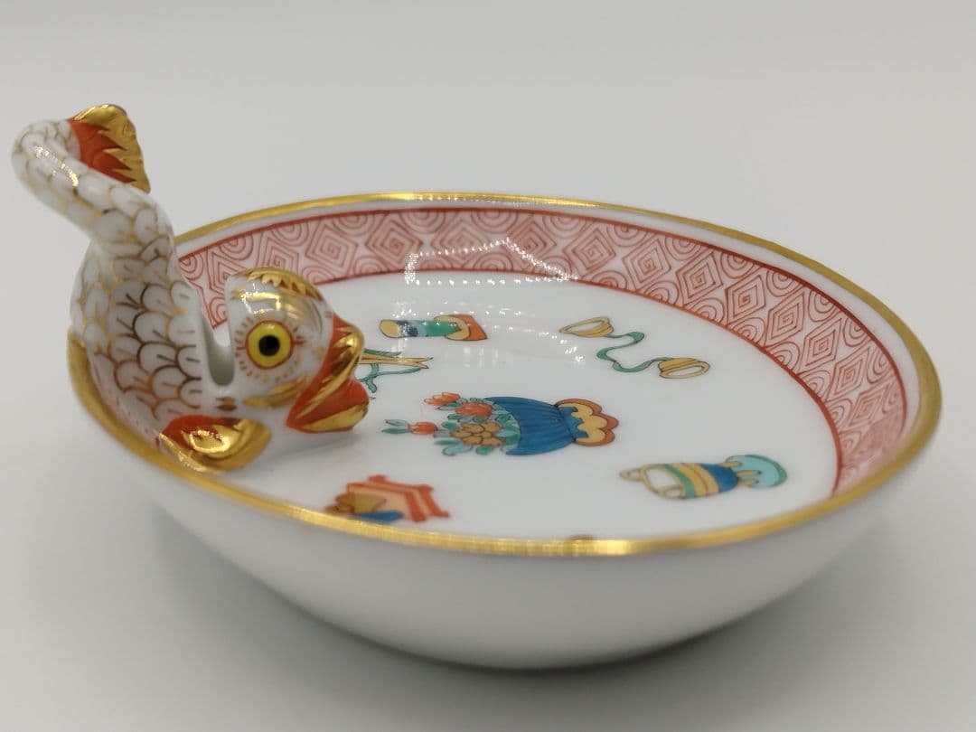 追加出品 HEREND「シノワズリ　ボワッソン」宝尽くし 小物入れ ミニトレイ