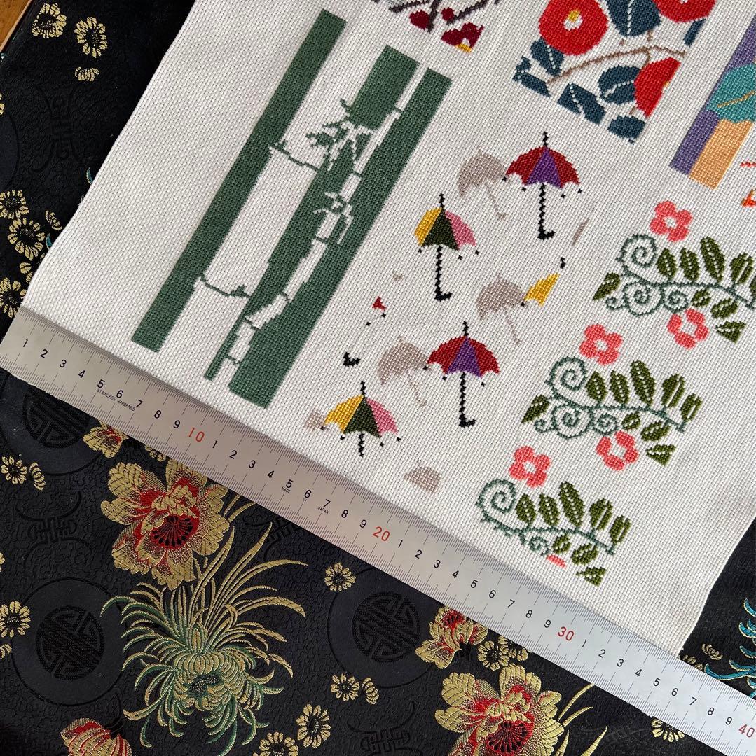 【完成品】クロスステッチ　竹久夢二　サンプラー　B4フレーム用