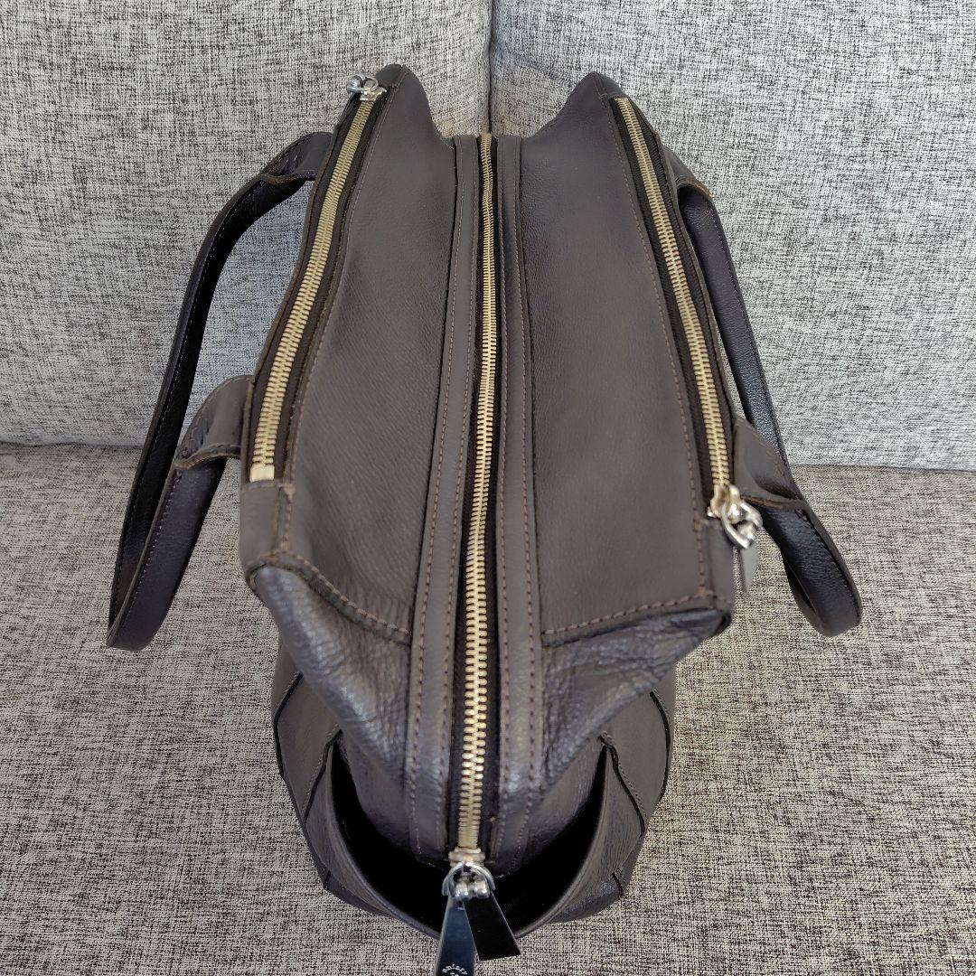 aniary アニアリ　シュリンクレザー 牛革 トートバッグ 保存袋　チャコール