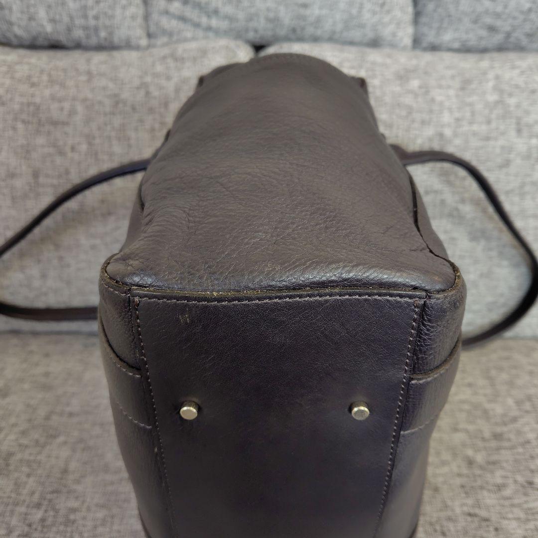 aniary アニアリ　シュリンクレザー 牛革 トートバッグ 保存袋　チャコール