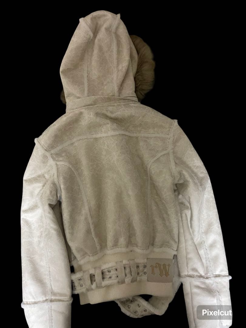 ジャケット・アウター Racer Worldwide white SHEEPASKIN JACKET