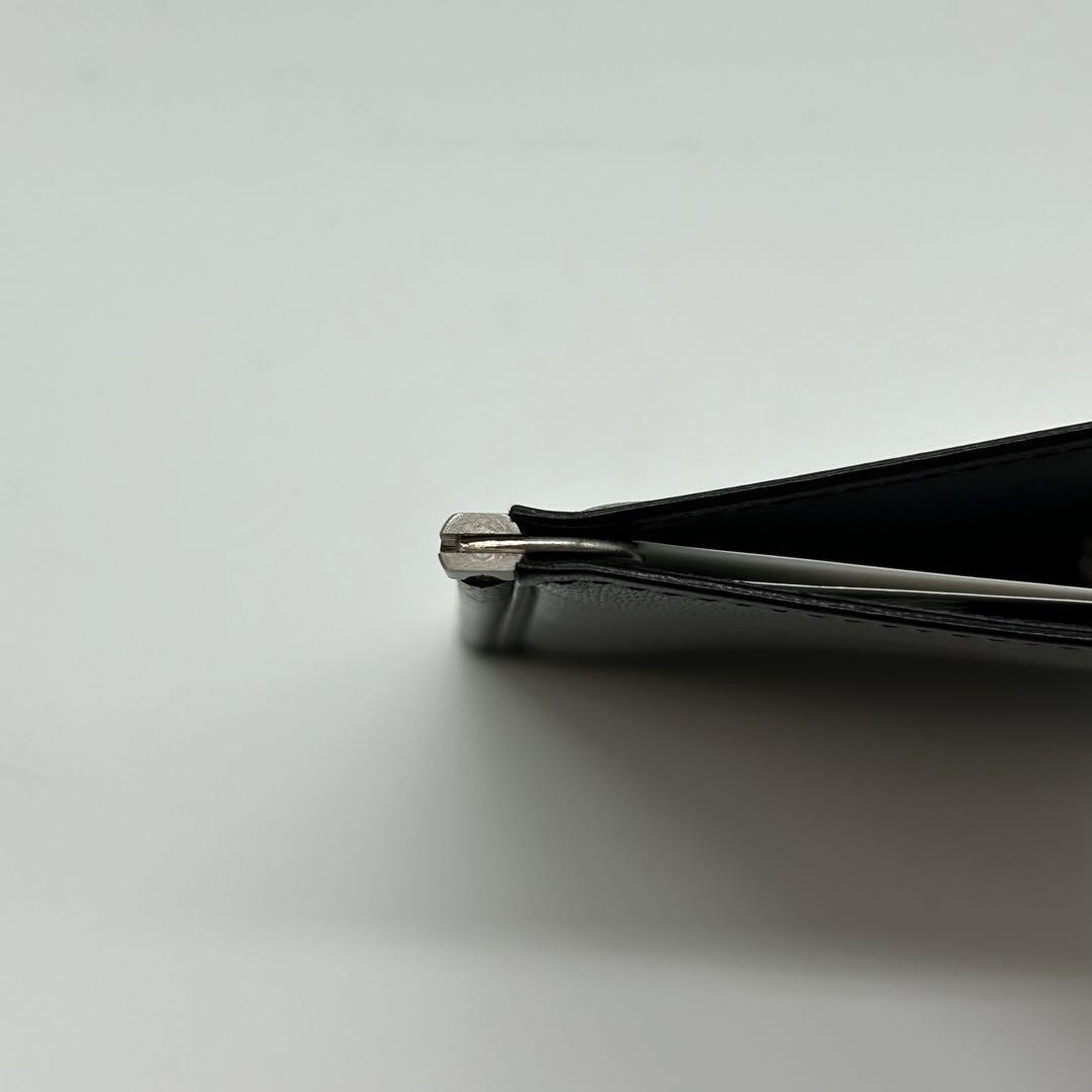 未使用 バーバリー マネークリップ ノバチェック ラムスキン 日本製 保存袋付き