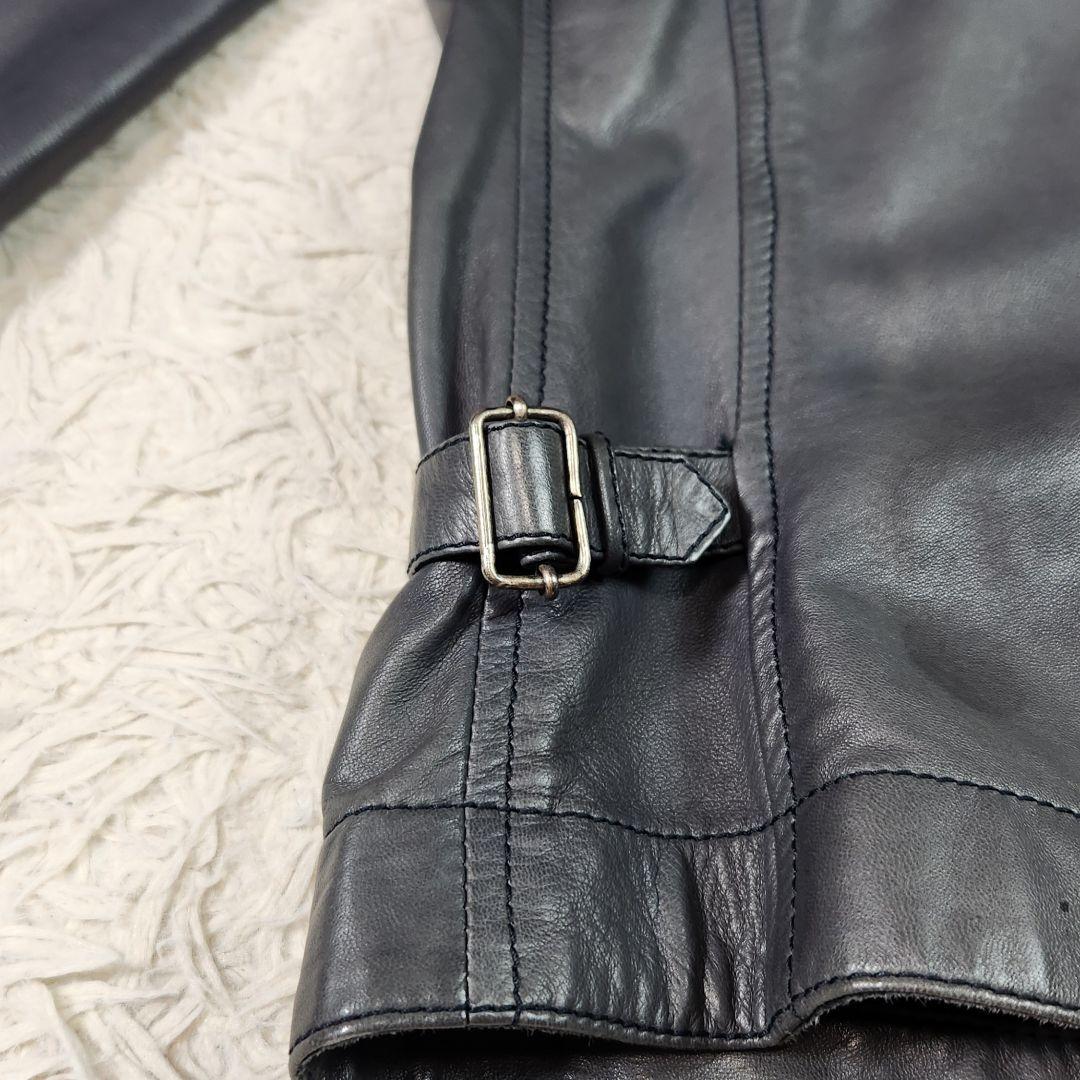 超高級 ブルネロクチネリ シングルライダース ラムレザー ダブルジップ M