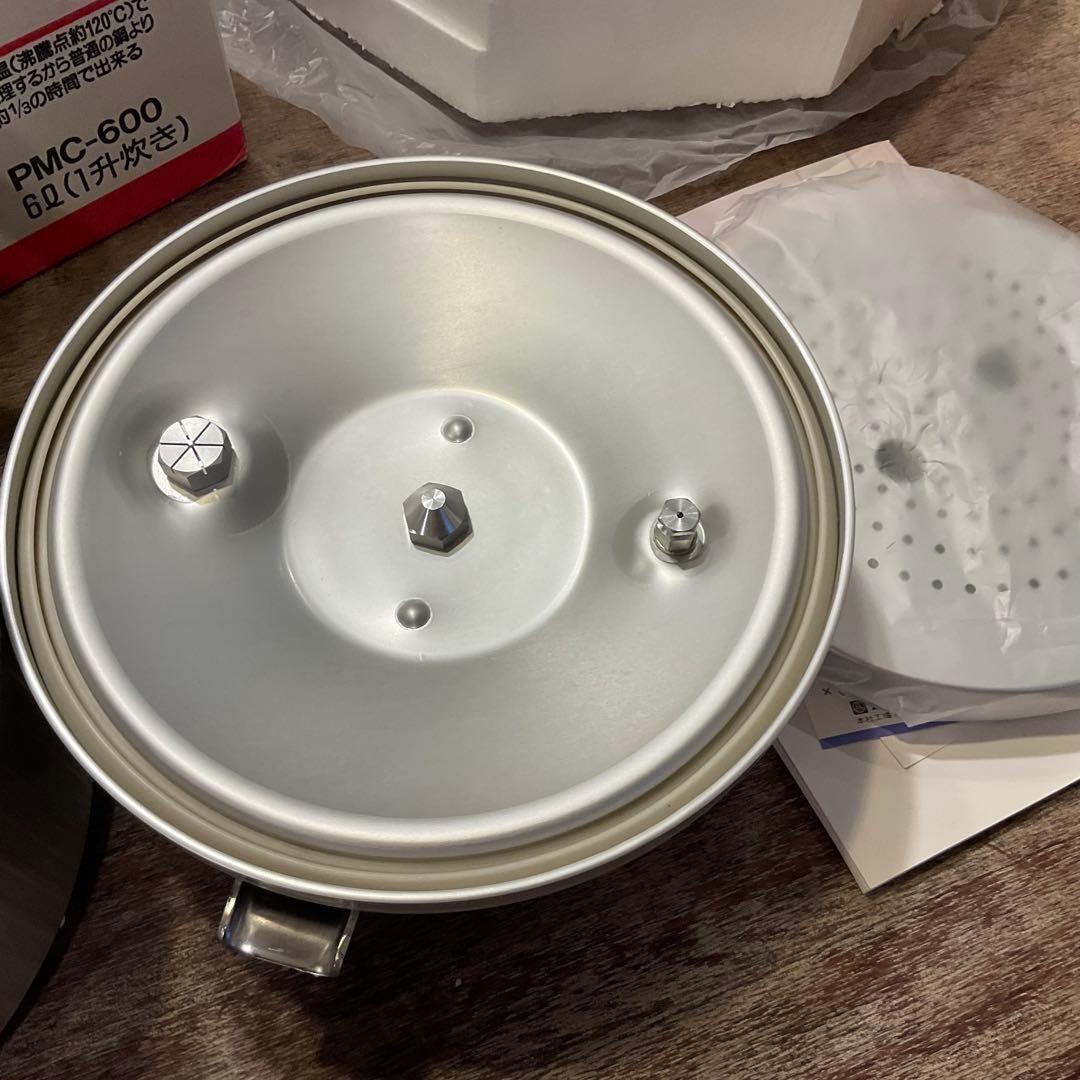 新品未使用！理研 圧力鍋 6リットルRIKEN リケン 一升炊 PMC-600
