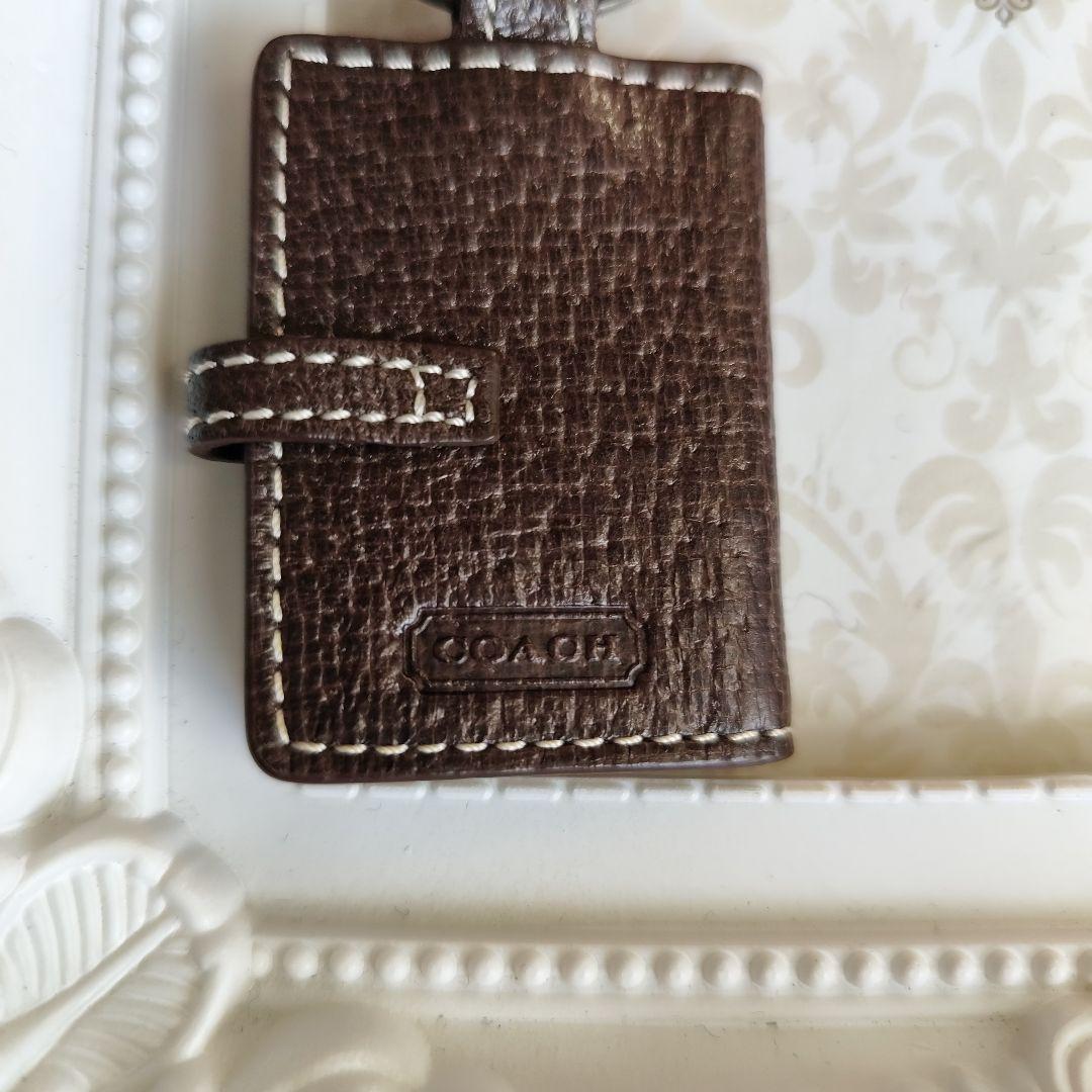 新品　未使用　COACH　コーチ　キーホルダー　写真入れ　レザー　ブラウン