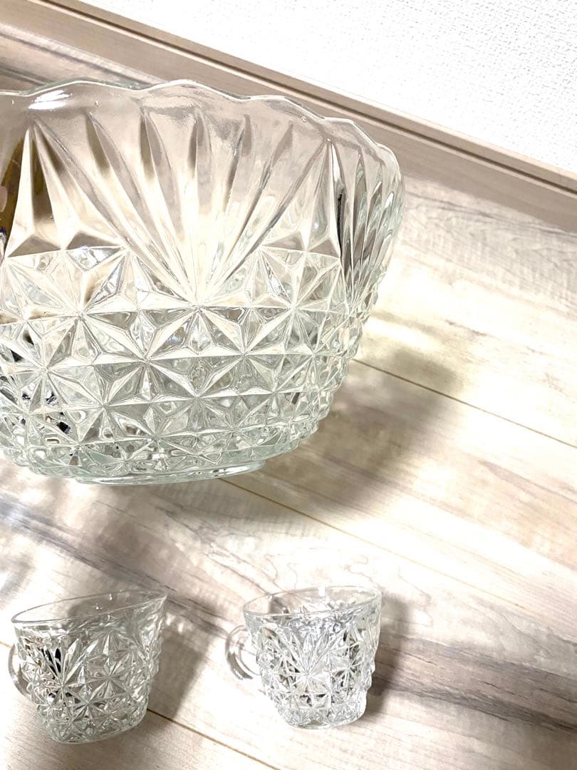 お値下げ中【外国輸入★激レア】10人前フルーツポンチ食器セット#昭和レトロ