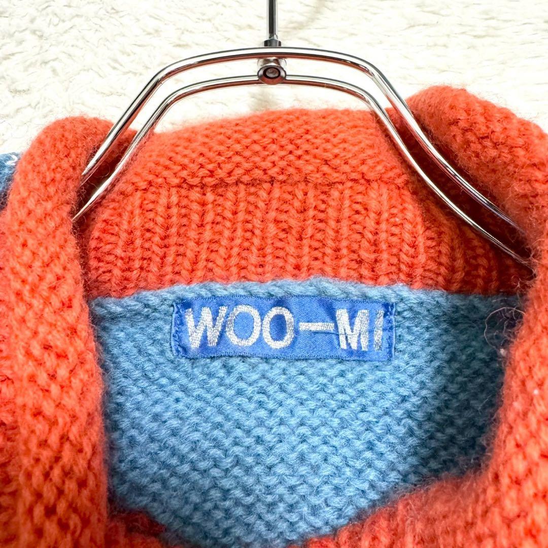 アルベロベロ WOO-MI ぼんぼり付 二重 ハイネック ポップ ニット 太陽