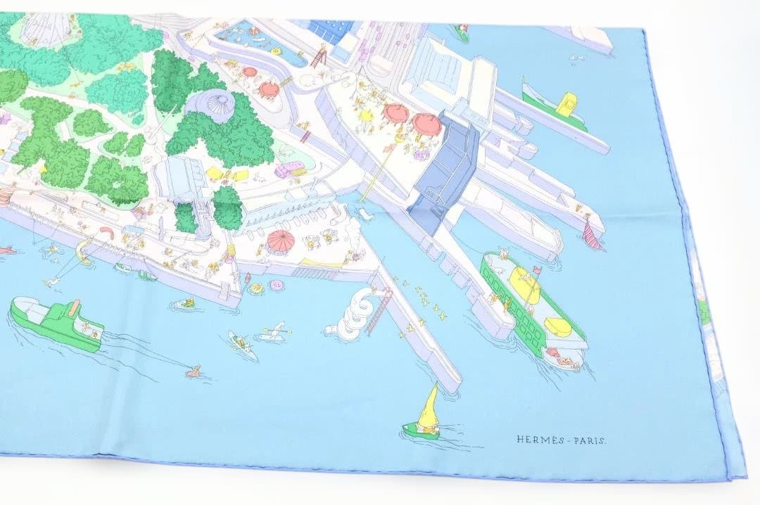 【美品】Hermès　エルメス　カレ90　バッテリーニューヨーク