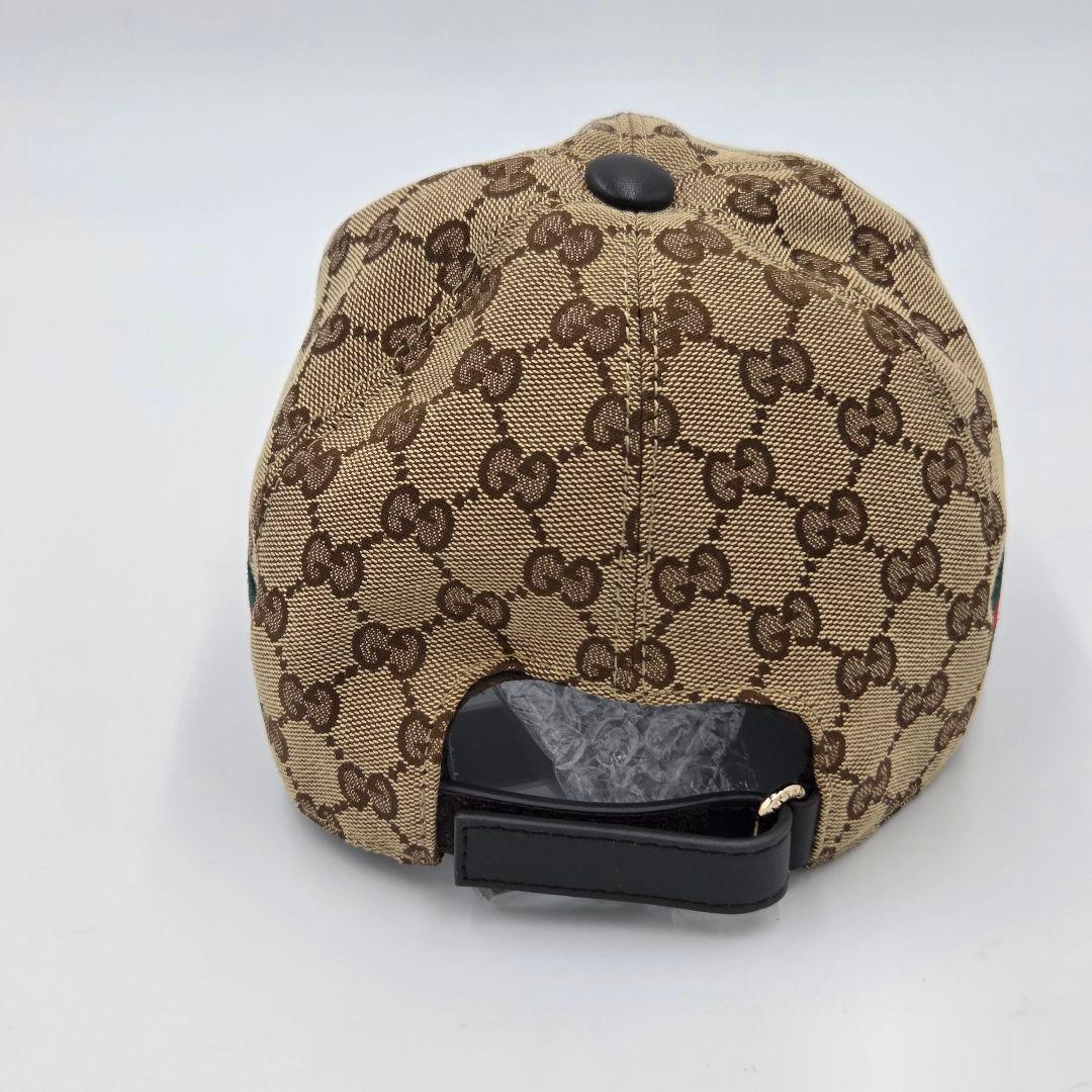 【極美品】グッチ　Gucci GG柄　ベージュ　キャンバス ベースボールキャップ