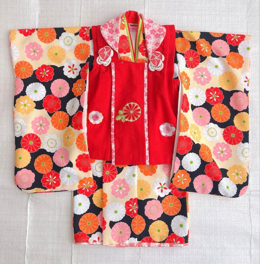 七五三 3歳着物 被布セット 化繊 式部浪漫