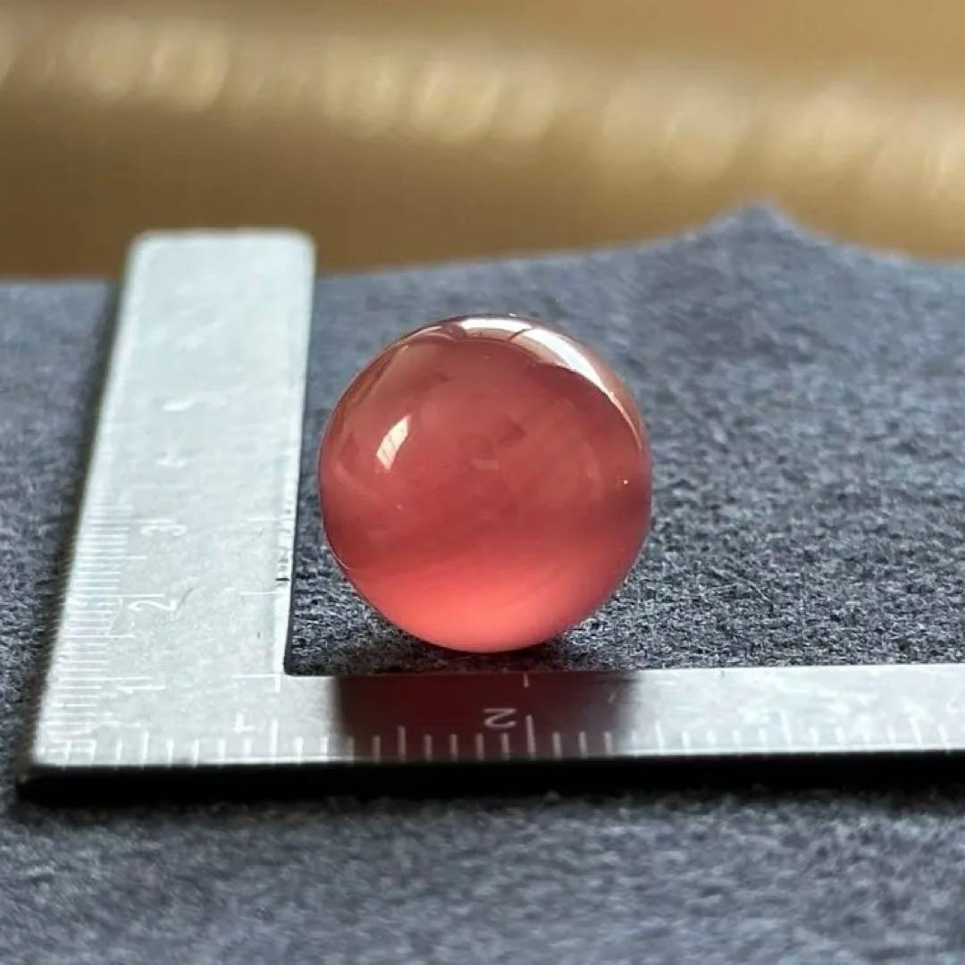 北海道稲倉石鉱山産 菱マンガン鉱 ロードクロサイト 14mm丸玉ビーズ #10