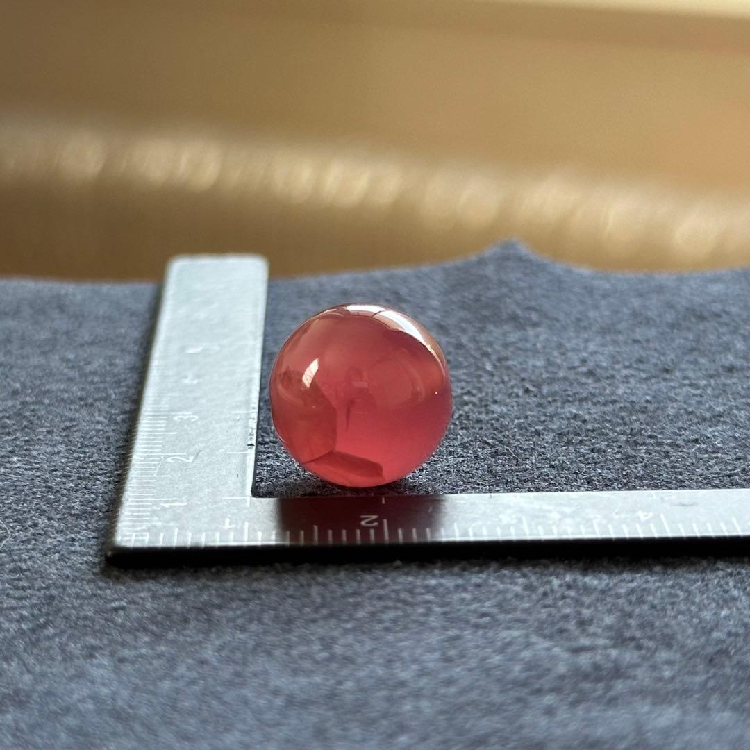 北海道稲倉石鉱山産 菱マンガン鉱 ロードクロサイト 14mm丸玉ビーズ #10