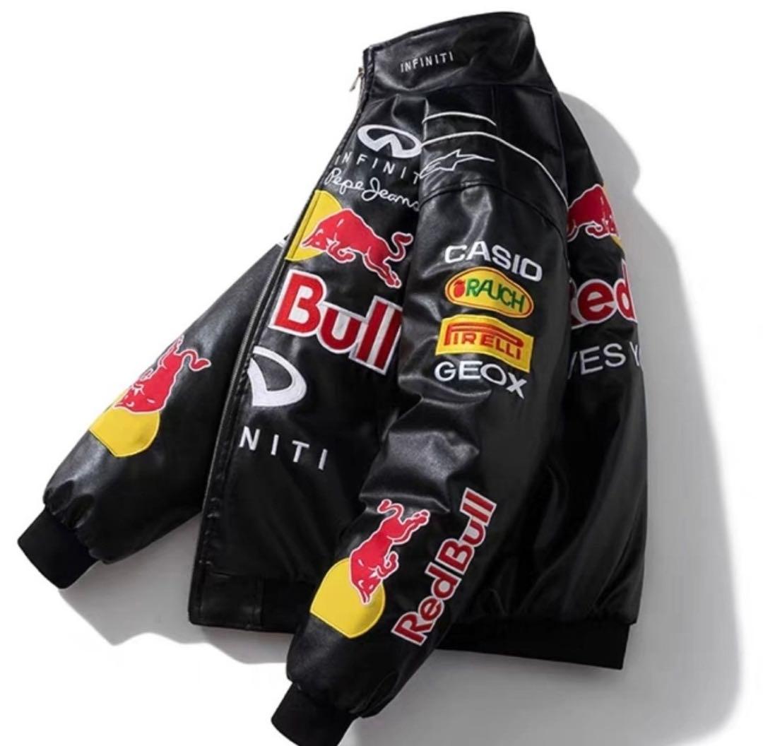 REDBULL 刺繍ロゴ入りデザインPU ジャンパー　新品未使用品　XLサイズ