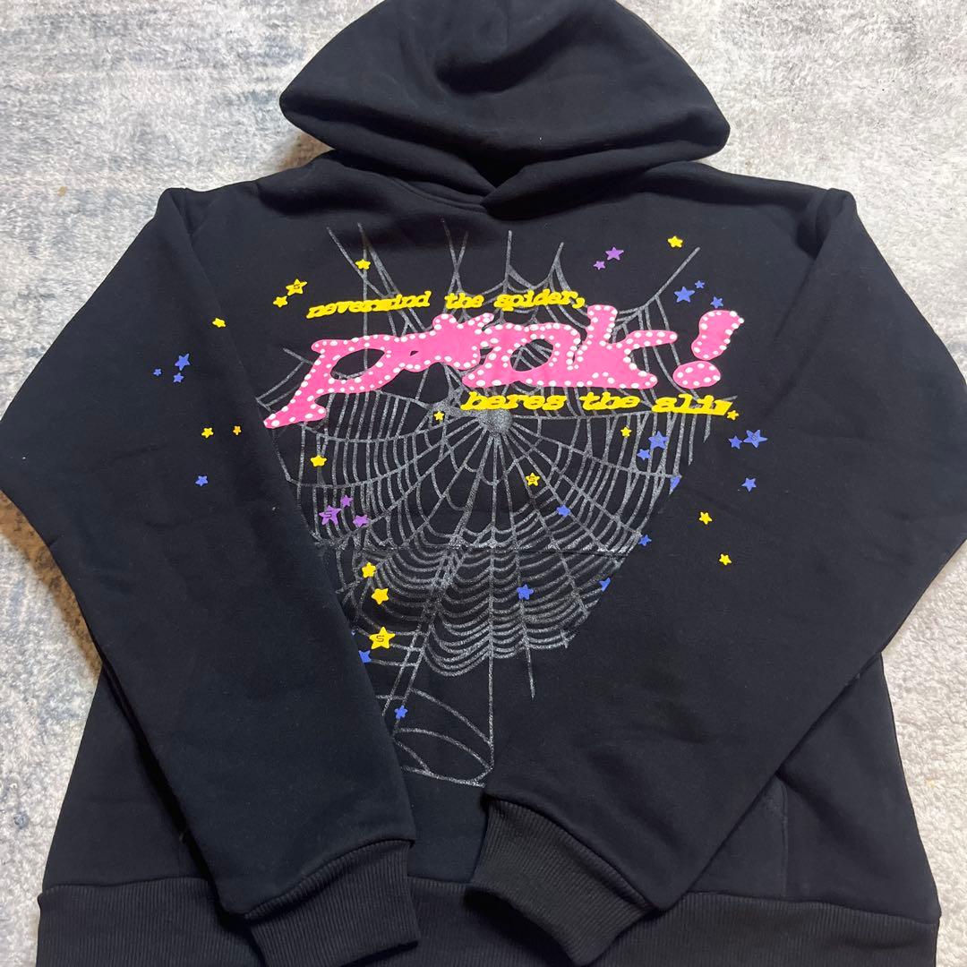 Sp5der パーカー　ブラック