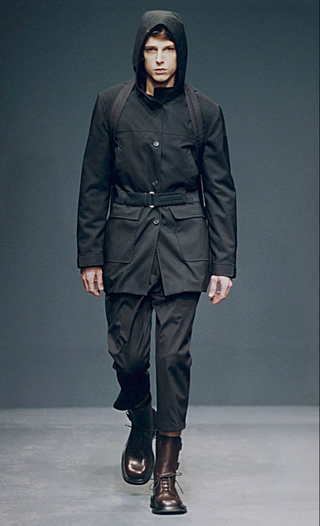 n*様 PRADA 1999AW belted hooded coat