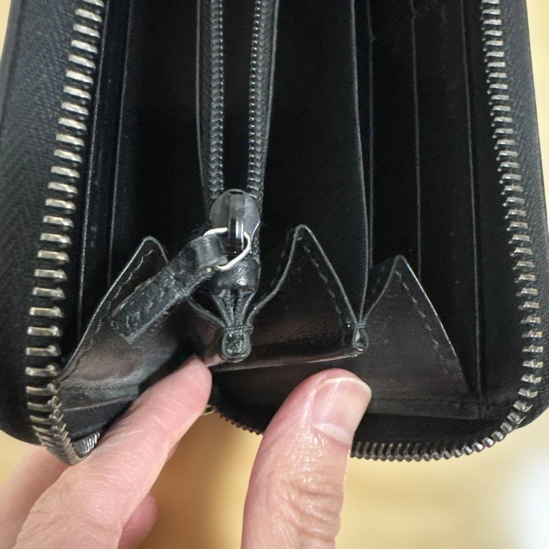 GUCCI ブラックレザー GGパターン 長財布