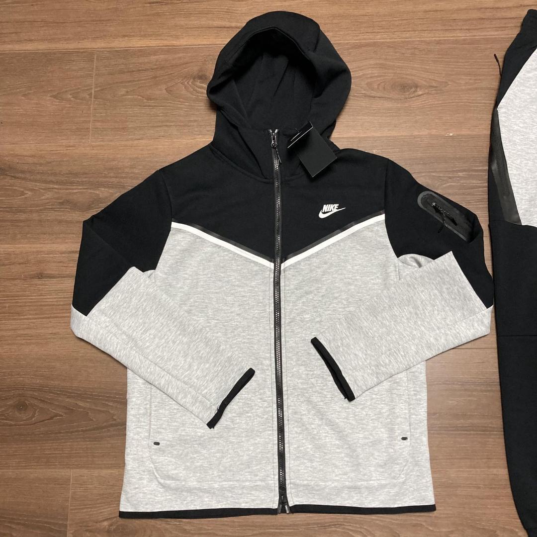 NIKE テックフリース フーディ 黒×グレー L 上下のスポーツスーツ