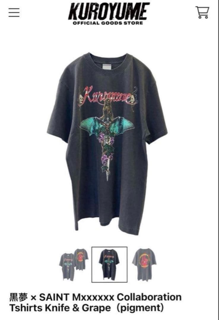 黒夢 × SAINT Mxxxxxx Collaboration Tshirts