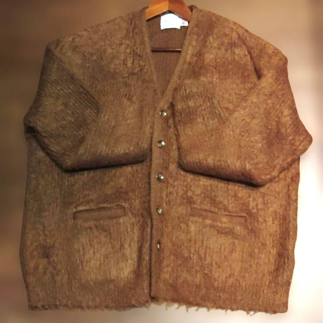 モヘアカーディガン　ブラウン