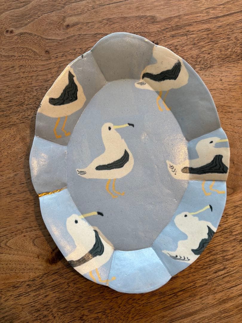 高橋由紀子　信楽焼き　プレート