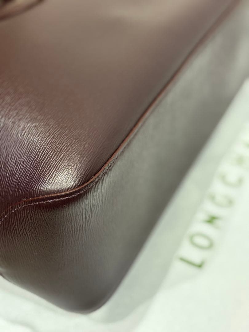 LONGCHAMP ロンシャン 超美品 ロゾ 濃茶レザー トートバッグ