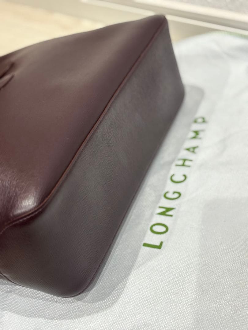 LONGCHAMP ロンシャン 超美品 ロゾ 濃茶レザー トートバッグ