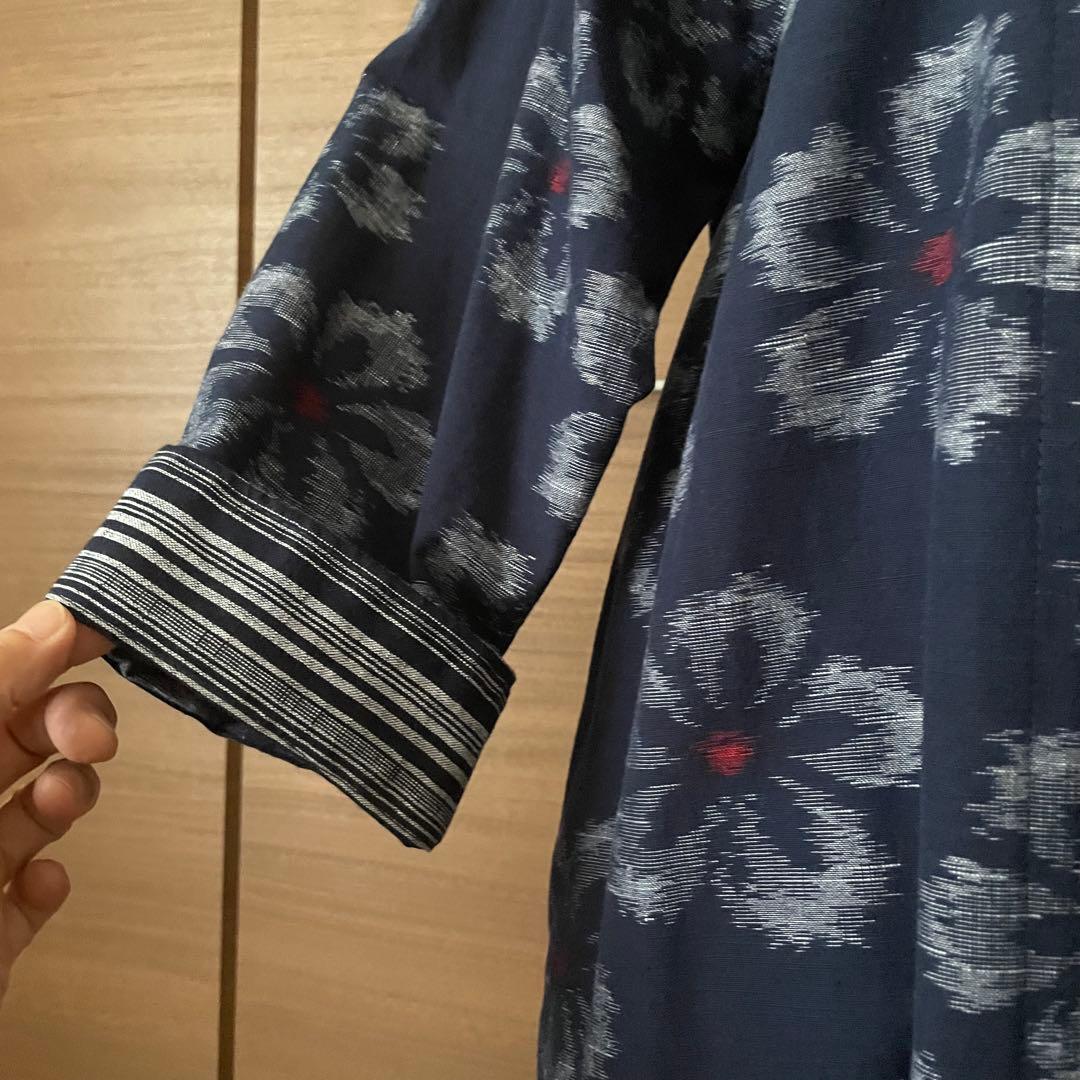 【Yukkorin45です】　久留米絣　フード付き コート