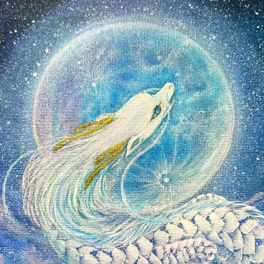 No.503 F4キャンバス　原画　アクリル絵画　龍神絵画　開運絵画　龍神様