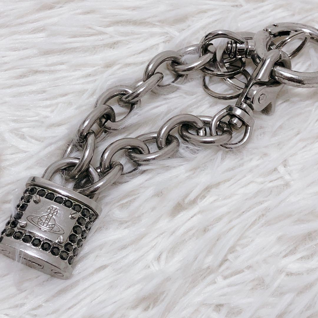 ヴィヴィアンウエストウッド　パドロック　南京錠　ラインストーン　キーホルダー