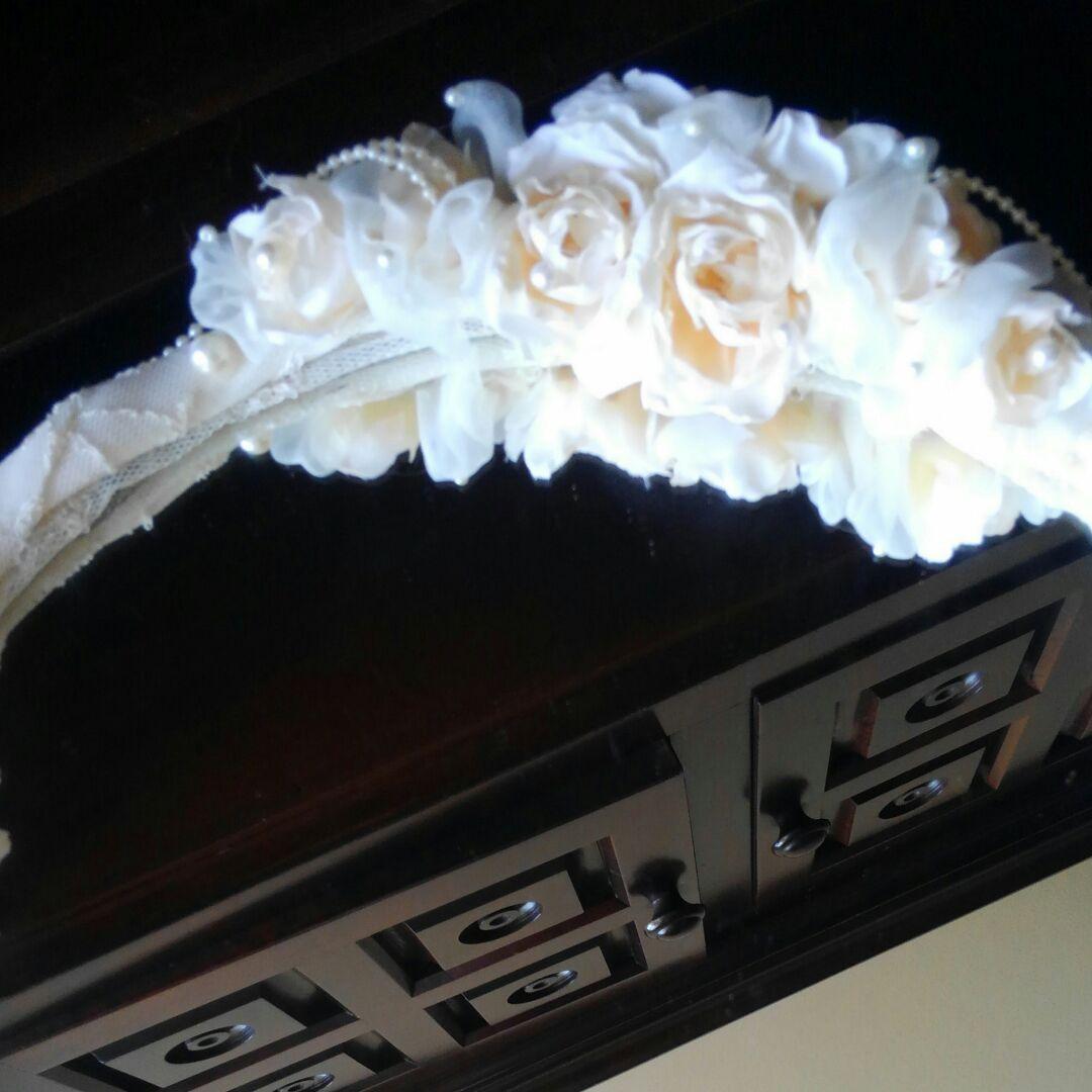 アメリカ花とパールの鏡USA 高級スタジオブライダルコレクション結婚祝い花嫁乙女