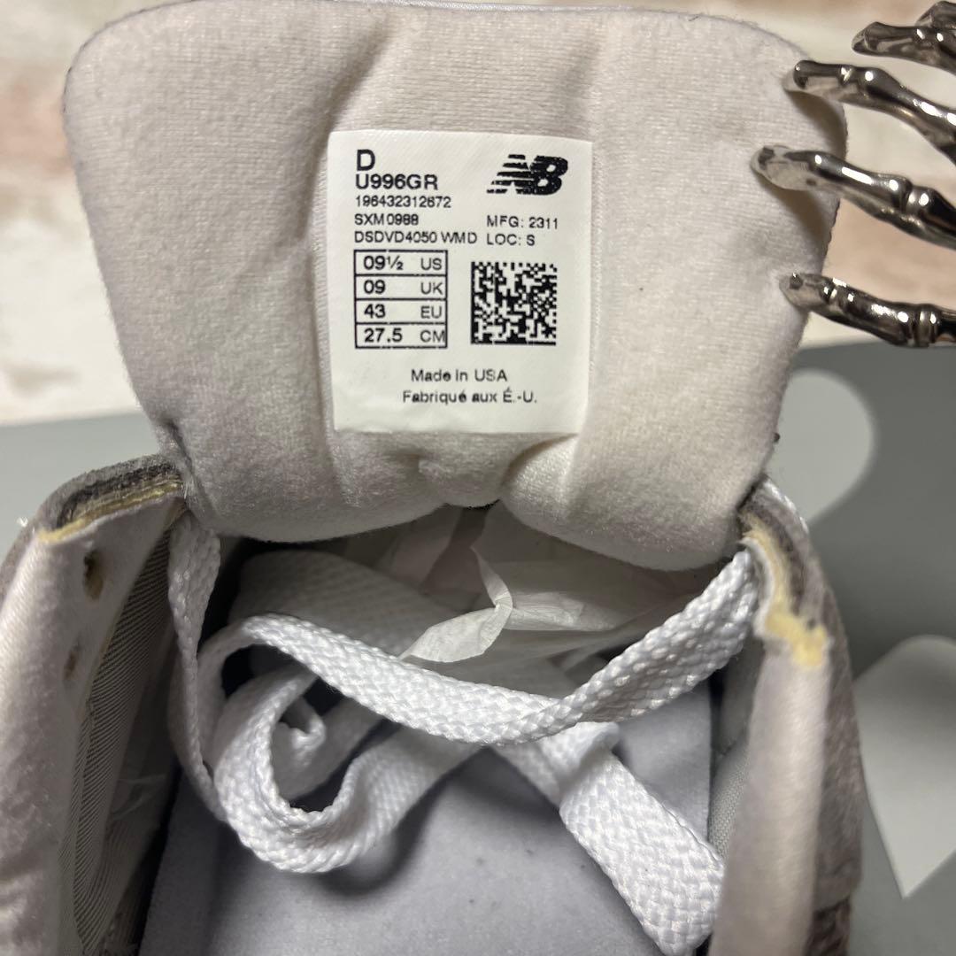 new balance ニューバランス U996GR 27.5cmグレー❣️美品❣️