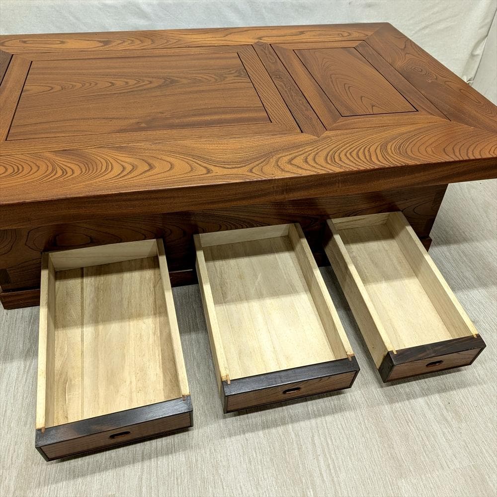 天然木　無垢　関西火鉢　長火鉢　火鉢　囲炉裏　大和火鉢　座敷　座卓　炉端　引出し