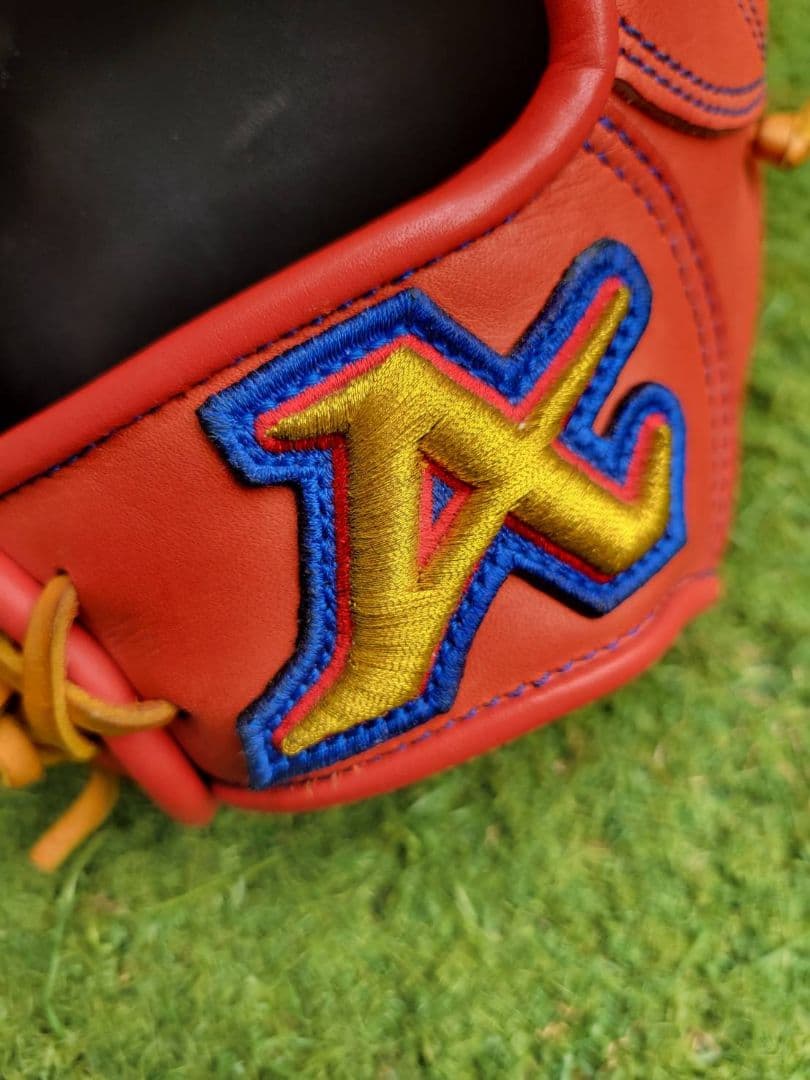 ATOMS アトムズ 硬式 グローブ 内野手用　レッドオレンジ