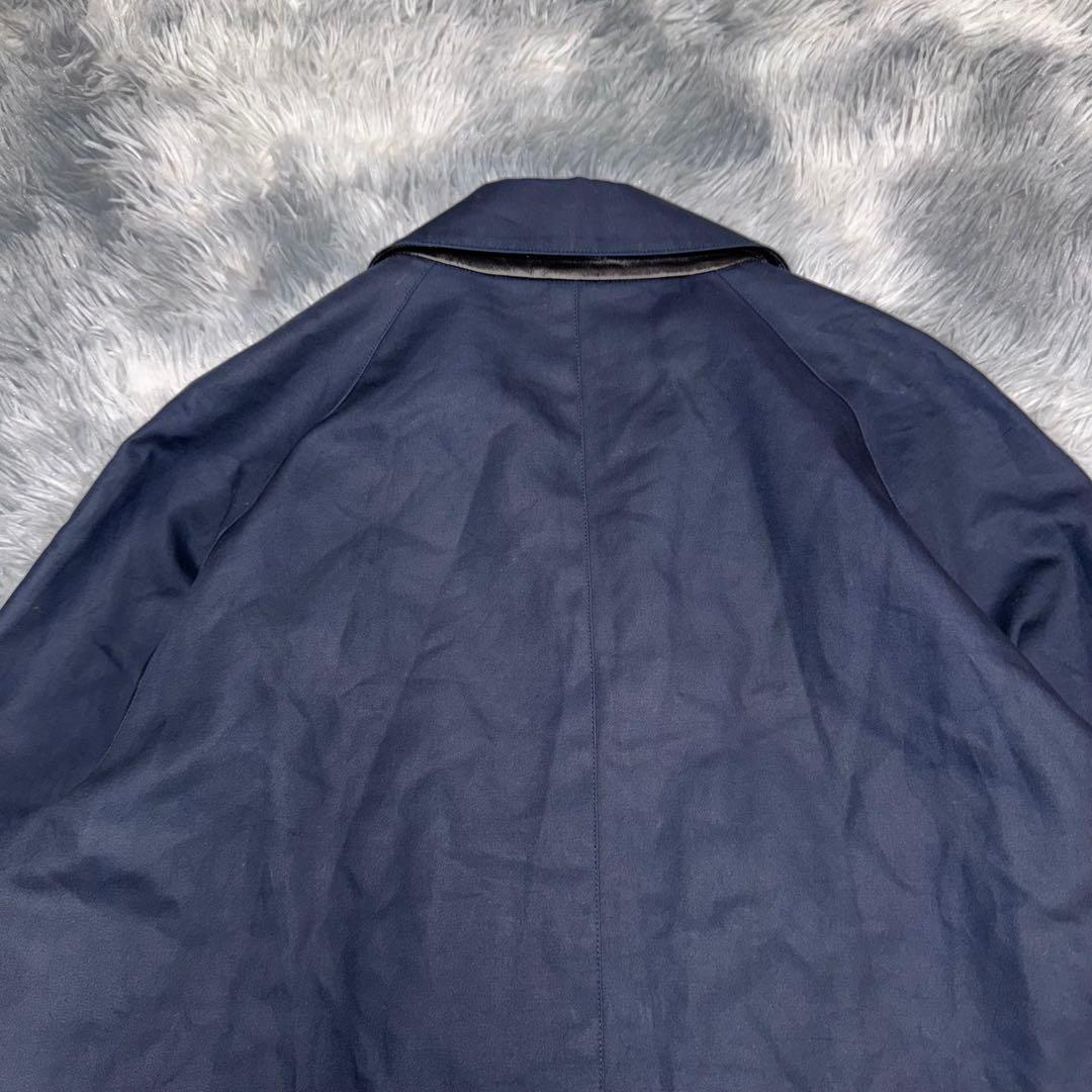 90s POLO by Ralph Lauren レザー切替 ステンカラーコート