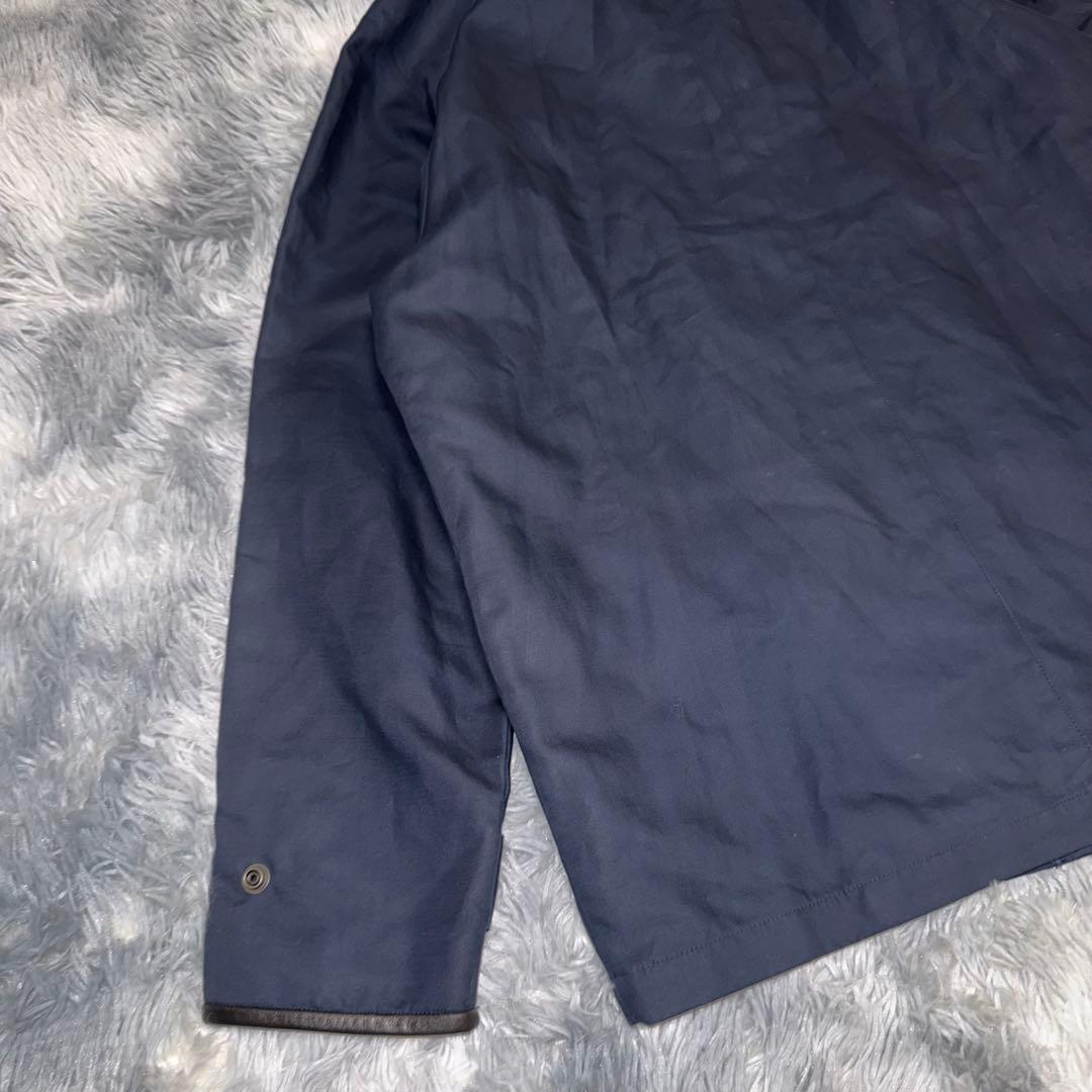 90s POLO by Ralph Lauren レザー切替 ステンカラーコート