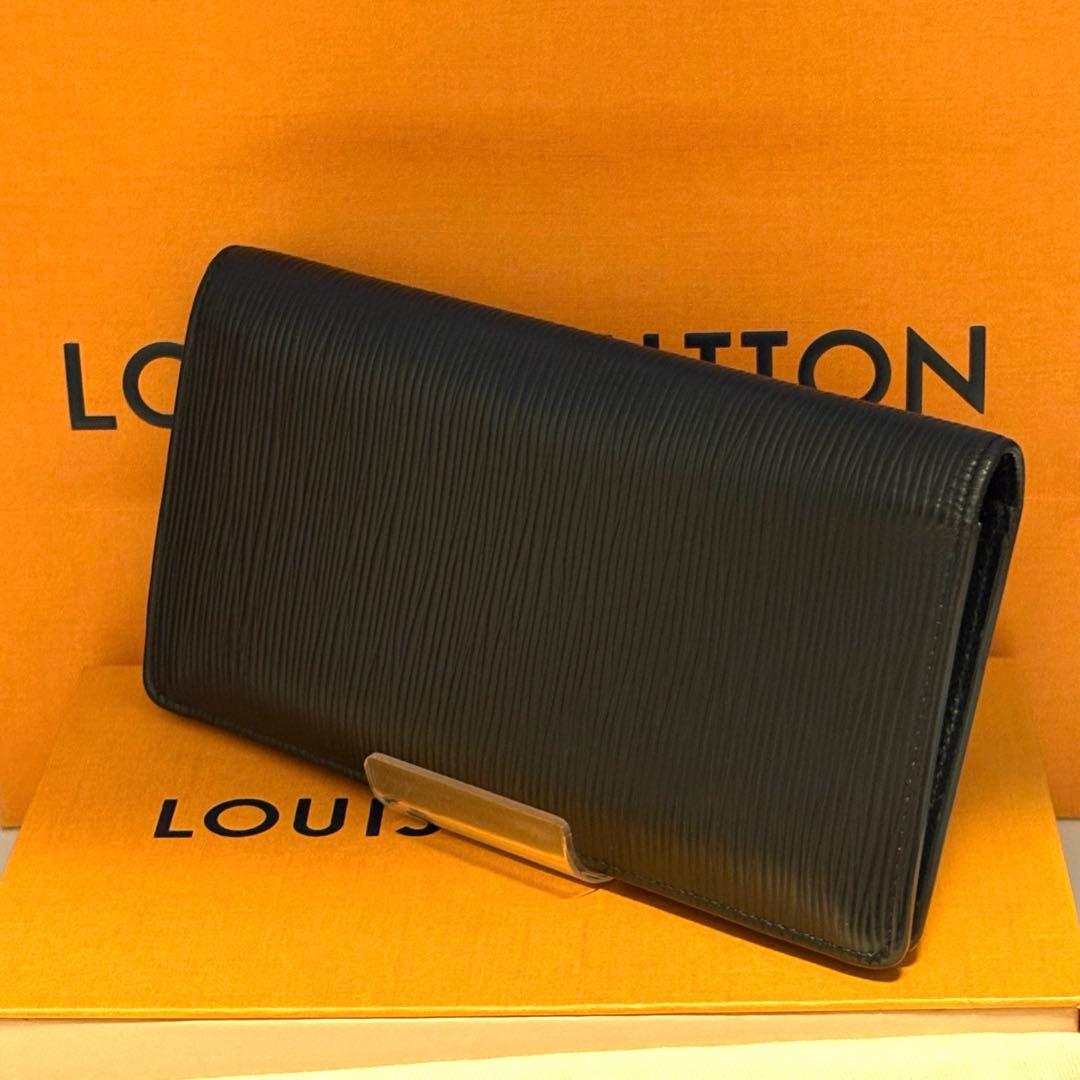 ルイヴィトン エピ ポルトフォイユ ブラザ ノワール 長財布 ブラック 美品