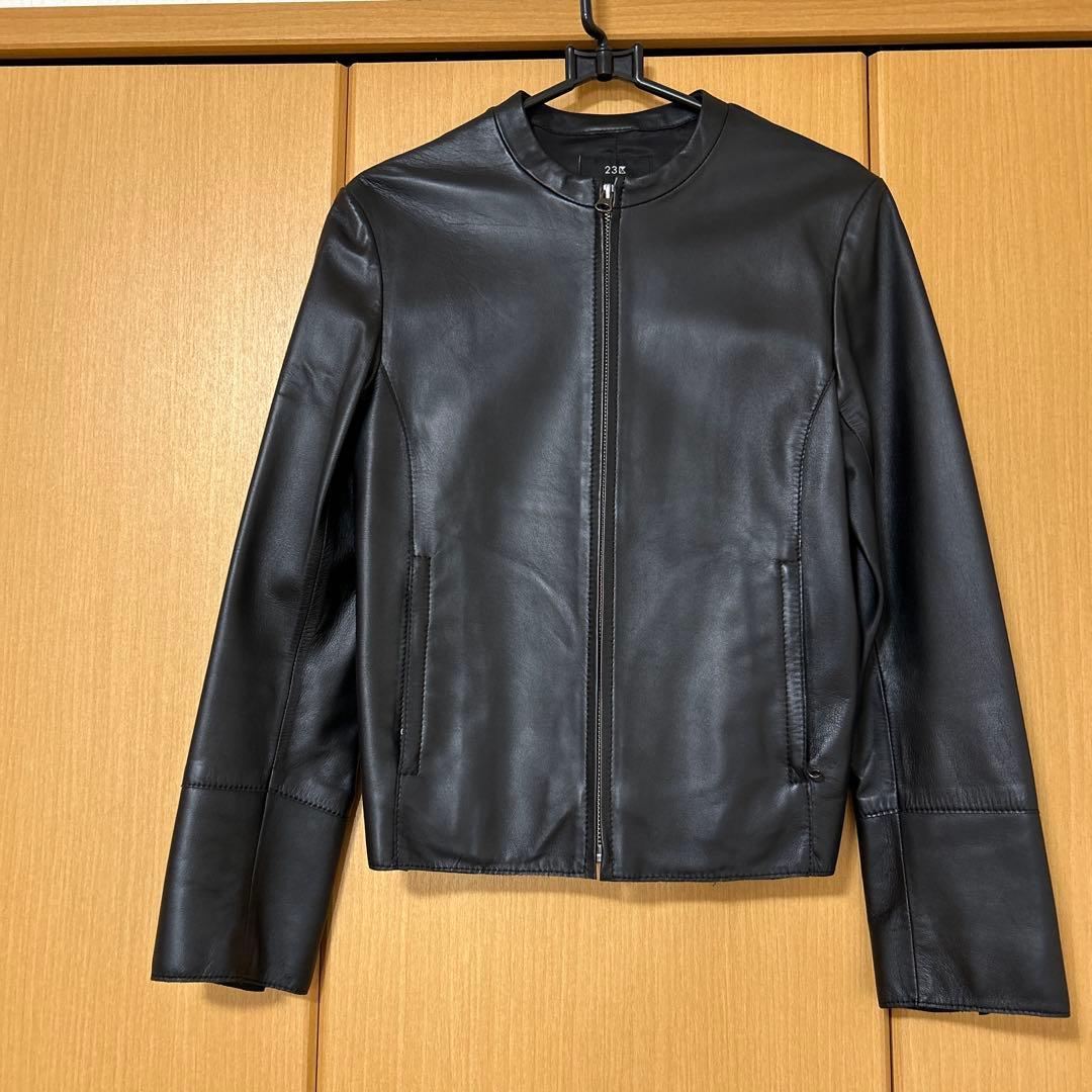 【KKK美品】23区 シープレザージャケット