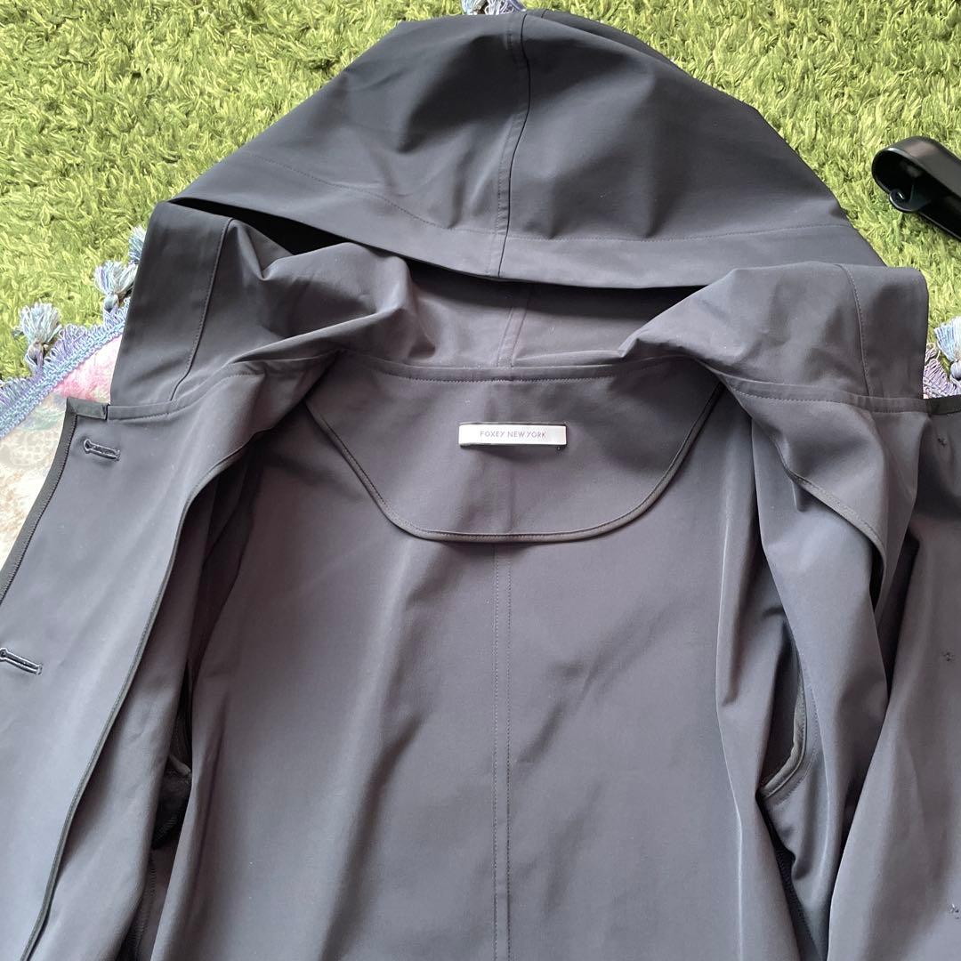FOXEY レイニー フィット&フレア Aライン トレンチコート