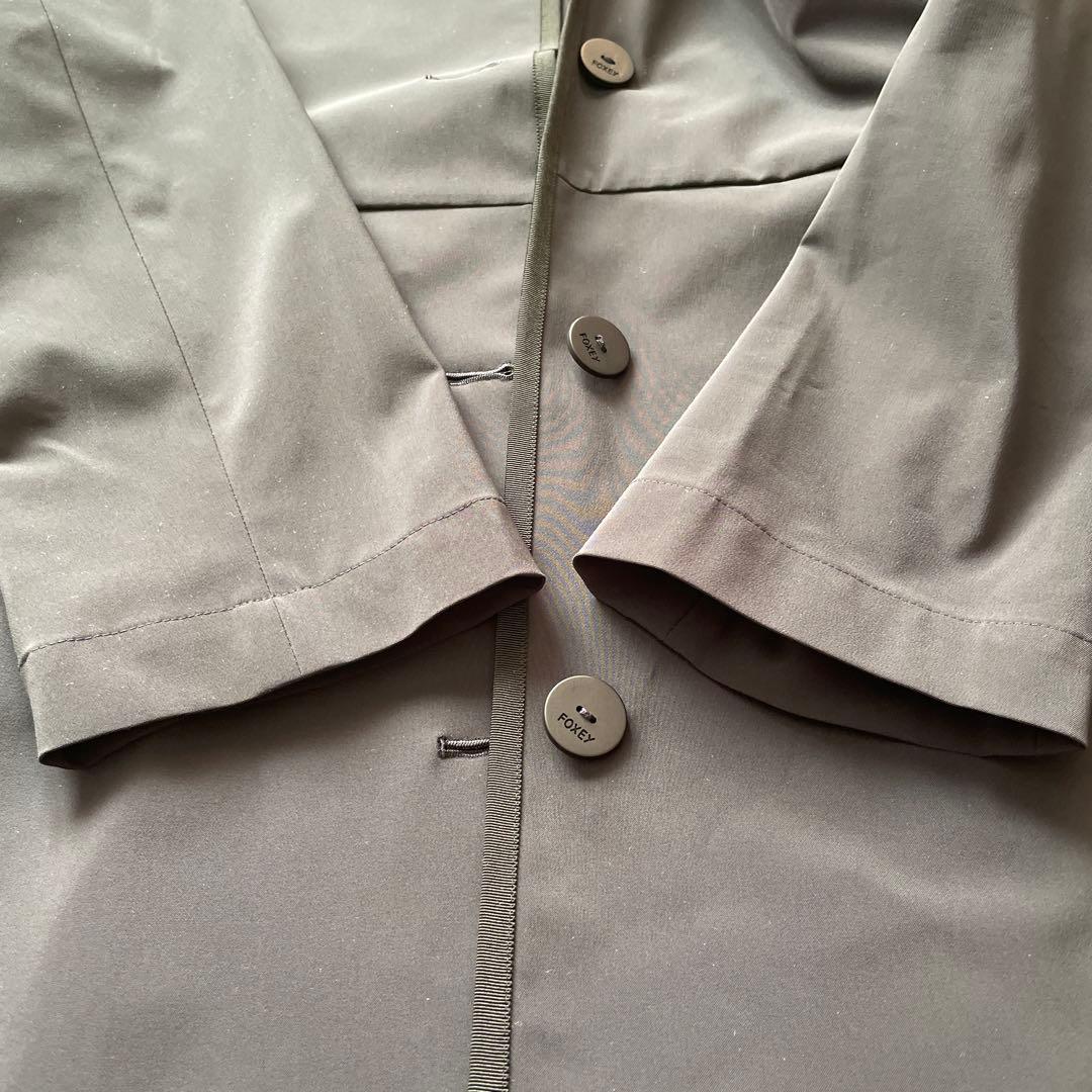 FOXEY レイニー フィット&フレア Aライン トレンチコート