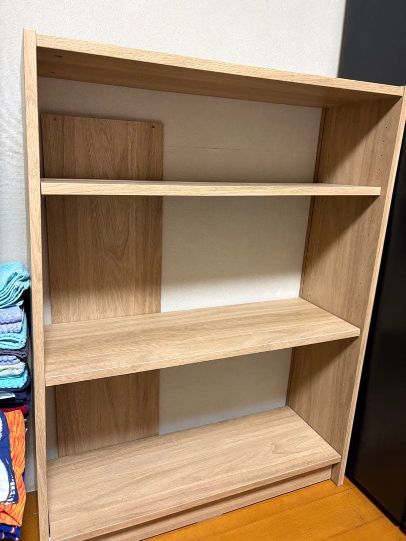 ナチュラルウッド 3段本棚