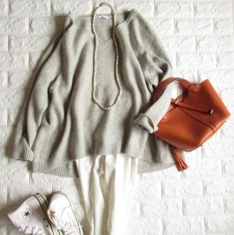 プラージュ 上質 カシミヤ ブレンド 抜け感 こなれ オーバーサイズ ニット