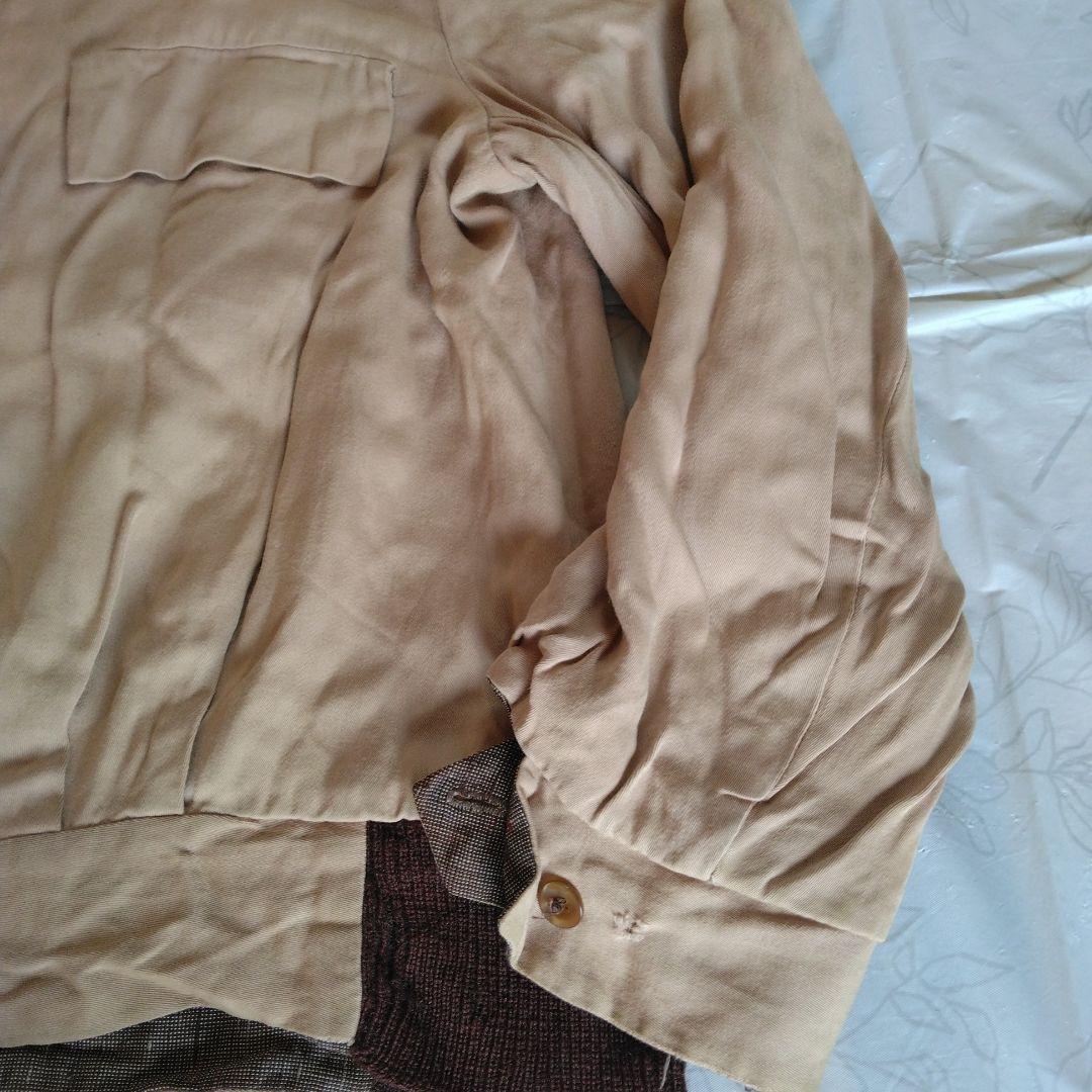 あ*様 50s～vintage ギャバジン・ギャバジャン　ネップ柄ロカビリーリバ