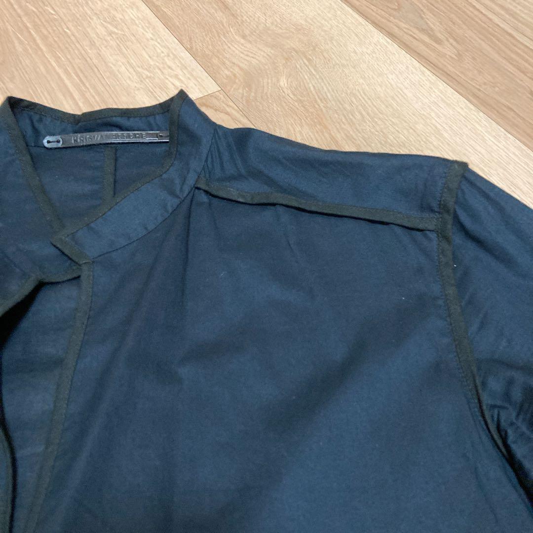 クリスヴァンアッシュ　ステンカラーコート　ブラック