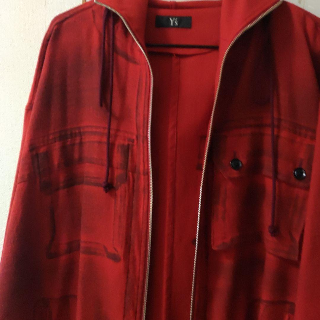 y's ロングコート　赤　21aw