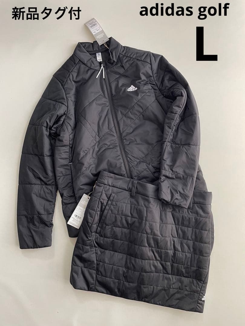新品　激安　定価35200円　アディダスゴルフ　中わた　セットアップ　L