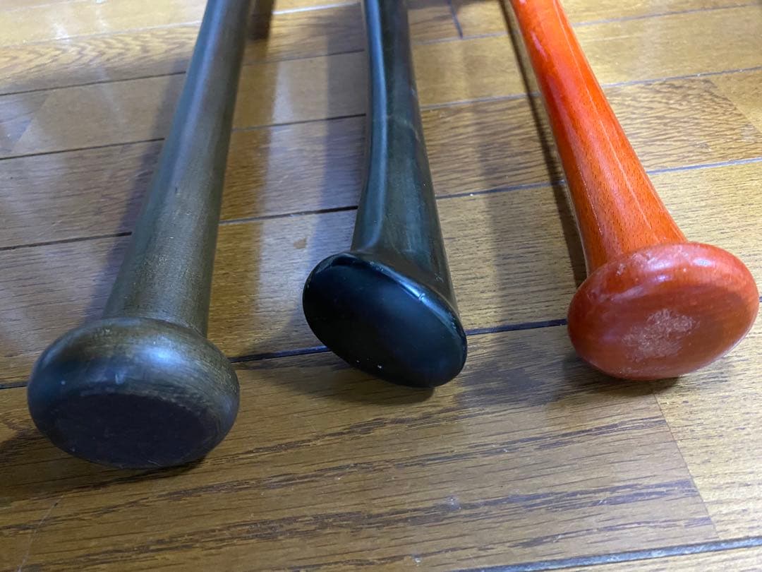 BFJ 硬式木製バット3本セット　バットケース付き