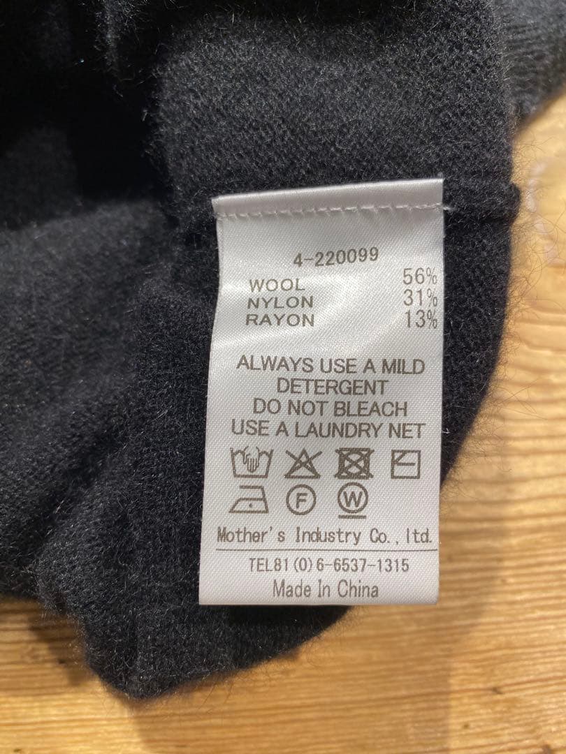 mizuiroind ハイゲージ襟付きプルオーバー