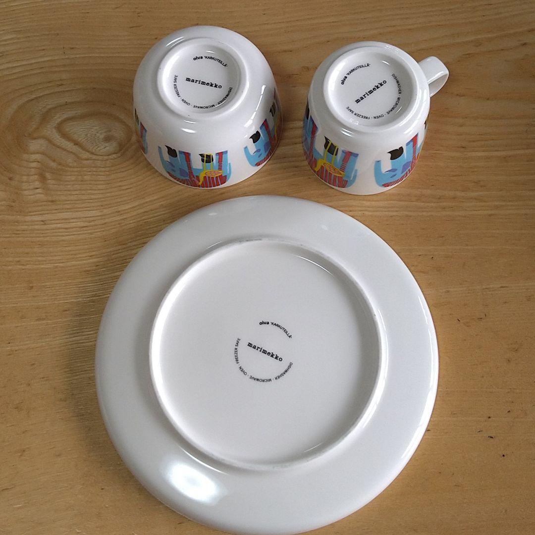 未使用【廃盤】マリメッコKARKUTEILLA キッズ食器セット